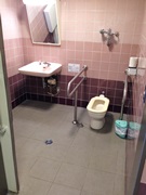 女性用車いす対応トイレ内部